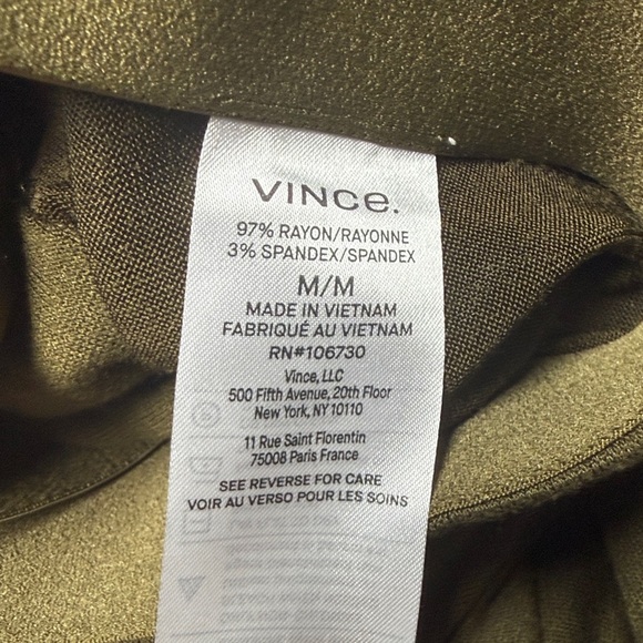 Vince Asymmetrical Skirt in Olive Green - Picture 5 of 6